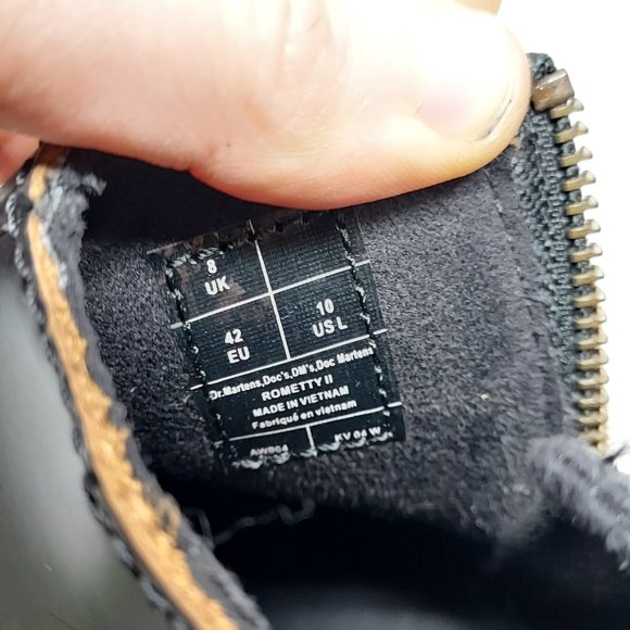 Dr. Martens Rometty II Zip Heeled Chelsea Platform Black Lug Boots - Picture 4 of 12